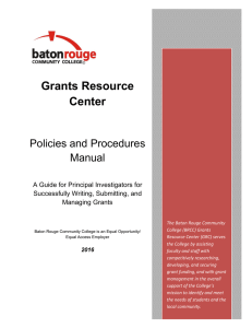 Grants Resource Center  Policies and Procedures