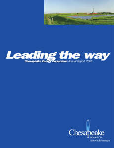 Leading the way Chesapeake Energy Corporation Annual Report 2001