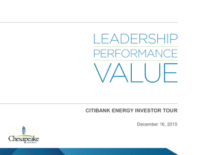 CITIBANK ENERGY INVESTOR TOUR December 16, 2015