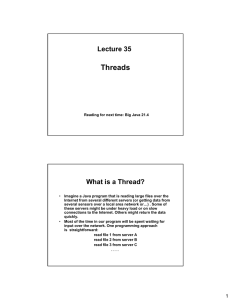 Threads Lecture 35 What is a Thread?