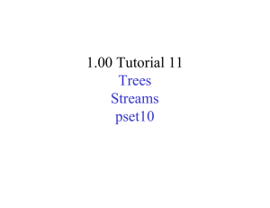 1.00 Tutorial 11 Trees Streams pset10
