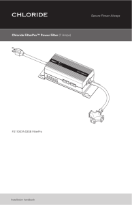 Secure Power Always Chloride FilterPro™ Power Filter FS11007A-S3SB FilterPro Installation handbook