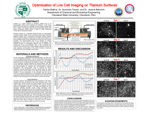 Optimization of Live Cell Imaging on Titanium Surfaces