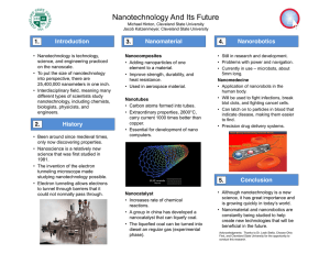 Nanotechnology And Its Future Introduction Nanomaterial Nanorobotics