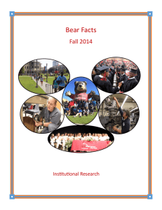 Bear Facts Fall 2014 Institutional Research