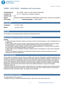 340384 - PACO-I5O01 - Parallelism and Concurrence