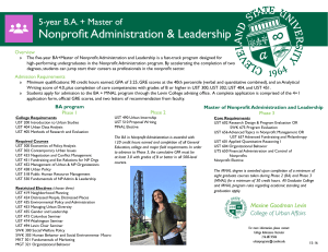 Nonprofit Administration &amp; Leadership 5-year B.A. + Master of Overview