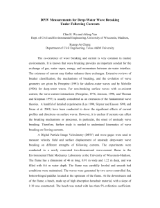 DPIV Measurements for Deep-Water Wave Breaking Under Following Currents