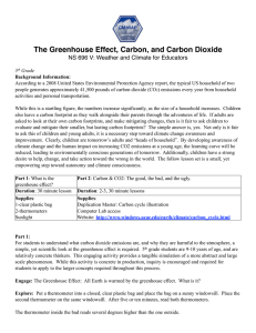 The Greenhouse Effect, Carbon, and Carbon Dioxide