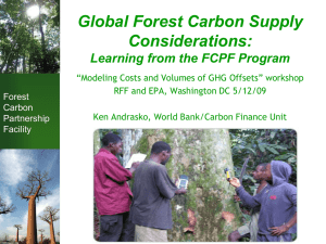 Global Forest Carbon Supply Considerations: Learning from the FCPF Program