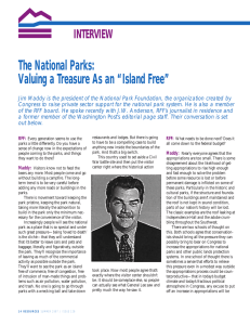 The National Parks: Valuing a Treasure As an “Island Free”