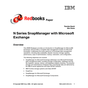 Red books N Series SnapManager with Microsoft Exchange
