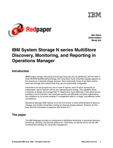 Red paper IBM System Storage N series MultiStore Discovery, Monitoring, and Reporting in