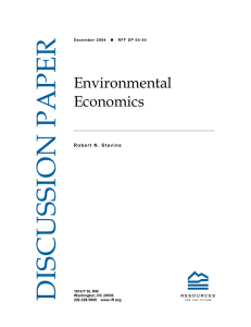 DISCUSSION PAPER Environmental Economics