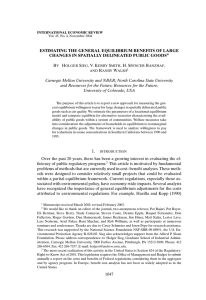 ESTIMATING THE GENERAL EQUILIBRIUM BENEFITS OF LARGE ∗ B H