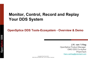 Monitor, Control, Record and Replay Your DDS System J.H. van ‘t Hag