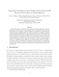 Integrating Virtualization, Speed Scaling and Powering On/Off