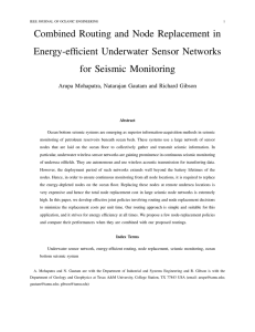 Combined Routing and Node Replacement in Energy-efficient Underwater Sensor Networks