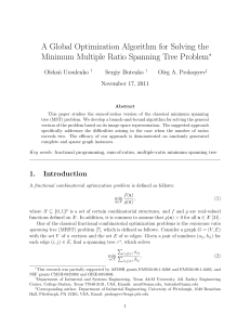 A Global Optimization Algorithm for Solving the ∗ Oleksii Ursulenko