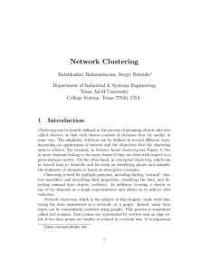 Network Clustering