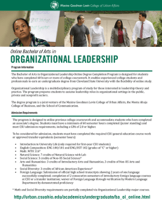 ORGANIZATIONAL LEADERSHIP Online Bachelor of Arts in