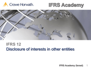 IFRS 12 Disclosure of interests in other entities  1