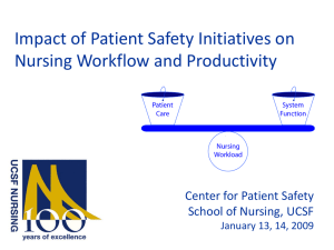 Impact of Patient Safety Initiatives on Nursing Workflow and Productivity