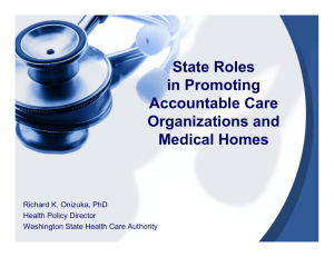 State Roles in Promoting Accountable Care Organizations and