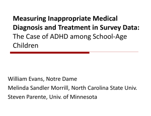i di l Measuring Inappropriate Medical  Diagnosis and Treatment in Survey Data: