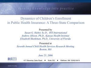 Dynamics of Children’s Enrollment in Public Health Insurance: A Three-State Comparison