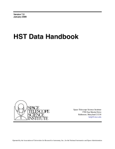 HST Data Handbook Space Telescope Science Institute 3700 San Martin Drive