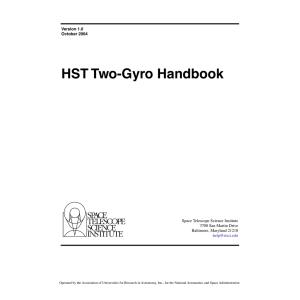 HST Two-Gyro  Handbook Space Telescope Science Institute 3700 San Martin Drive