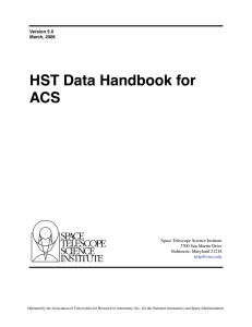 HST Data Handbook for ACS Space Telescope Science Institute