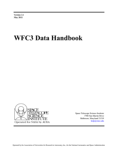 WFC3 Data Handbook Space Telescope Science Institute 3700 San Martin Drive