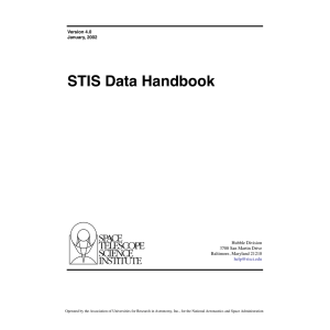 STIS Data Handbook Hubble Division 3700 San Martin Drive
