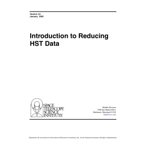 Introduction to Reducing HST Data Hubble Division