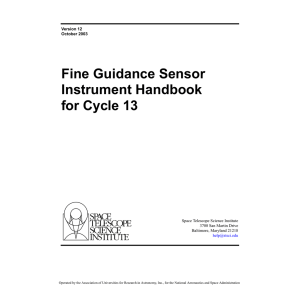 Fine Guidance Sensor Instrument Handbook for Cycle 13 Space Telescope Science Institute