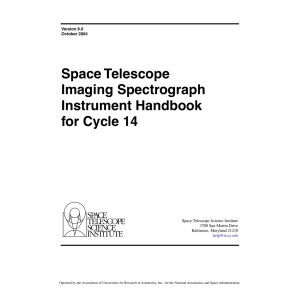 Space Telescope Imaging Spectrograph Instrument Handbook