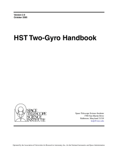 HST Two-Gyro  Handbook Space Telescope Science Institute 3700 San Martin Drive