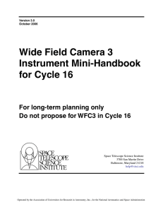 Wide Field Camera 3 Instrument Mini-Handbook for Cycle 16