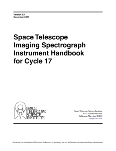 Space Telescope Imaging Spectrograph Instrument Handbook