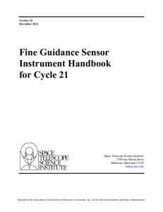 Fine Guidance Sensor Instrument Handbook for Cycle 21 Space Telescope Science Institute