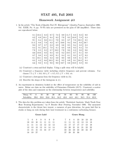 STAT 495, Fall 2003 Homework Assignment #3