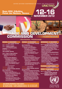 12–16 Trade and developmenT Commission NOVEMBER 2012