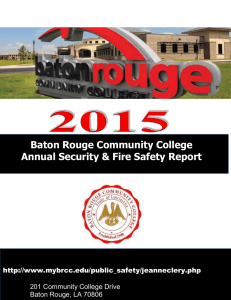 Baton Rouge Community College Annual Security &amp; Fire Safety Report