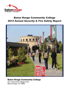 Baton Rouge Community College 2014 Annual Security &amp; Fire Safety Report