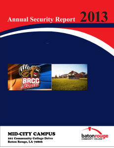 2013 Annual Security Report MID-CITY CAMPUS 201 Community College Drive
