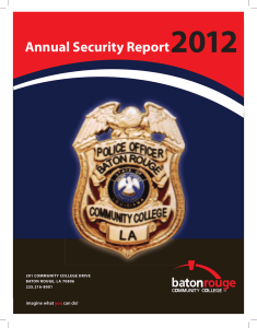 2012 Annual Security Report imagine what can do!