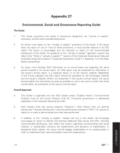 Appendix 27 Environmental, Social and Governance Reporting Guide