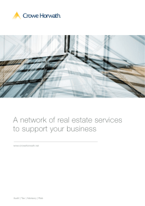 A network of real estate services to support your business www.crowehorwath.net
